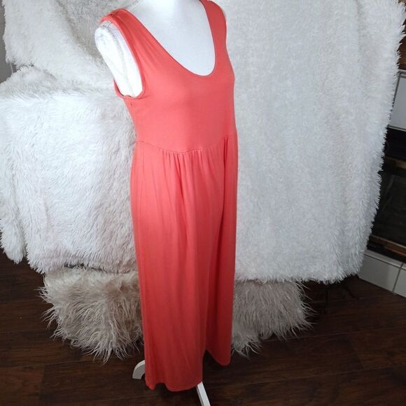 MOTHERHOOD MATERNITY CORAL JUMPSUIT SZ.L EUC - Picture 5 of 9